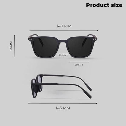 Polarized Black Full Rim Butterfly Sunglasses