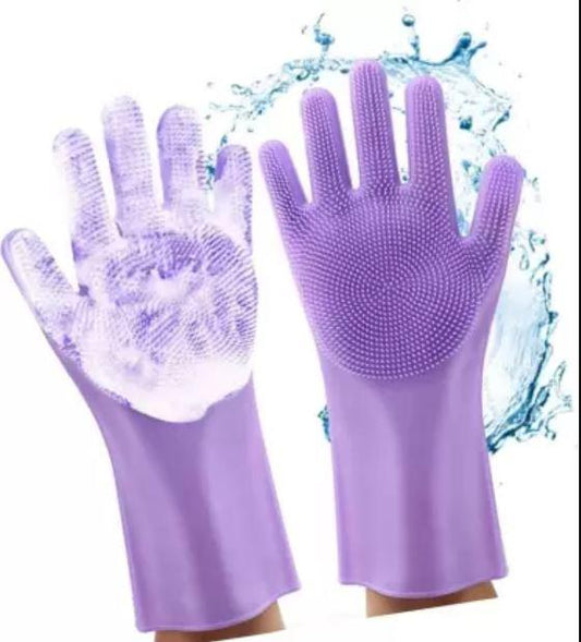 Silicone Dishwashing Gloves – Heat-Resistant Cleaning Gloves for Kitchen, Dishwashing, and Pet Grooming