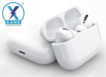 XANK AirPods Pro with Wireless Charging Case and Sensor-Enabled Bluetooth Headset (White, True Wireless)