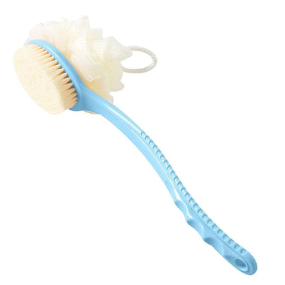 Arcreactor Zone 2-IN-1 Loofah with Handle - Double Sided Bath Brush Scrubber (Pack of 2)