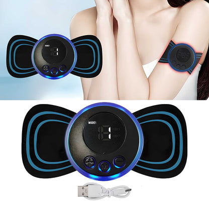 Rechargeable Mini Massager - 8 Modes & 19 Strength Levels for Pain Relief