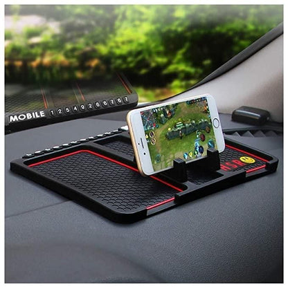 HSR Car Accessories Multifunction Phone GPS Holder - Anti-Slip Silicone Pad and Mobile Holder for Car Dashboard