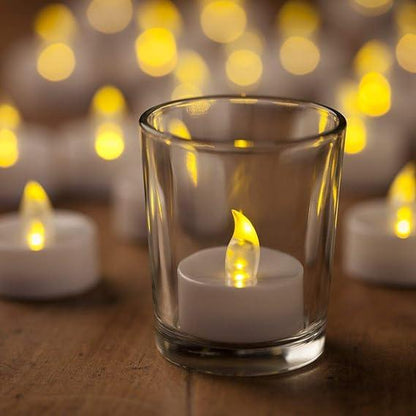 Battery Operated LED Candle Diyas - Decorative Lights (Pack of 12)