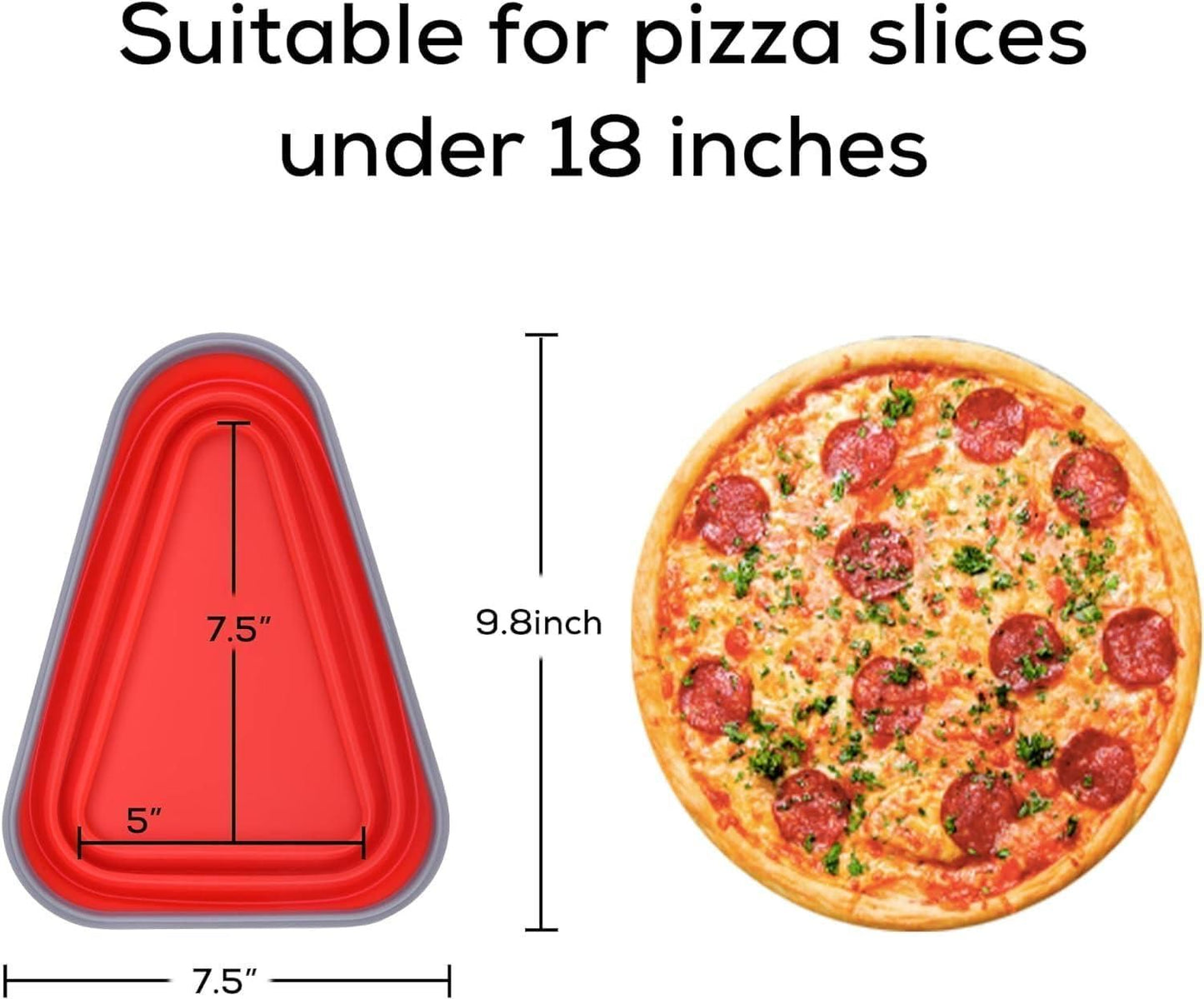 Pizza Slice Storage Container with 5 Serving Trays