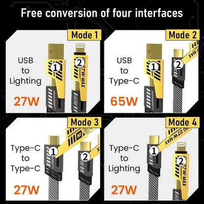 USB C Cable Lightning Cable 4-in-1