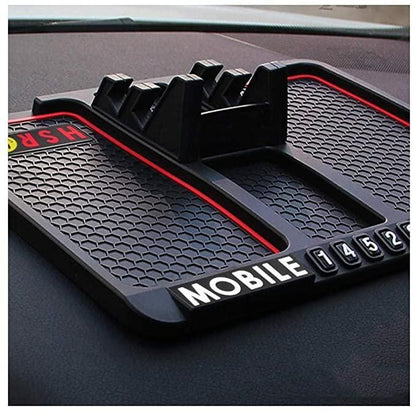 HSR Car Accessories Multifunction Phone GPS Holder - Anti-Slip Silicone Pad and Mobile Holder for Car Dashboard