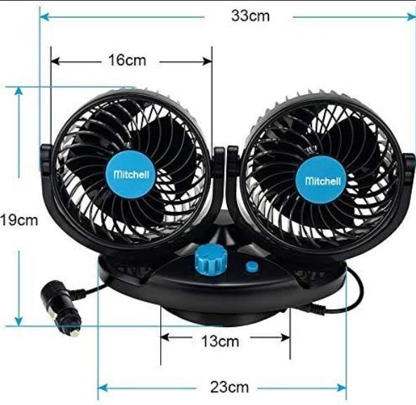 Car Air Circulation Fan 360° - Rotatable Auto Car Cooling Fan