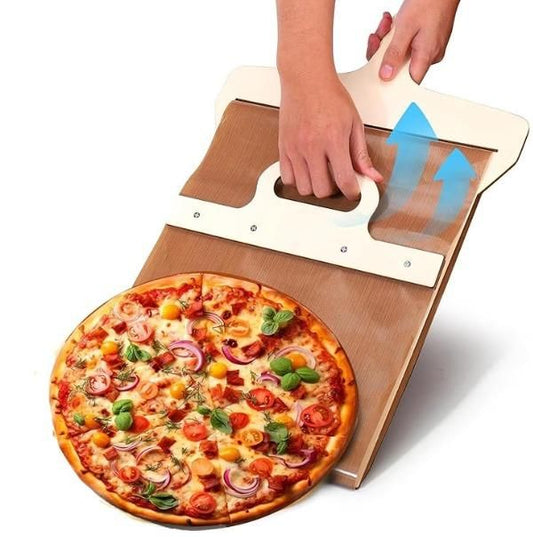 Wooden Pizza Paddle with Smooth Handle for Transferring the The Pizza Crust