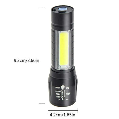 Electric Pocket Torch - Plastic Rechargeable Flashlight with Hanging Rope