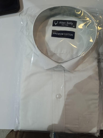 Men's Solid Cotton Formal Shirt- White (Pack of 1)