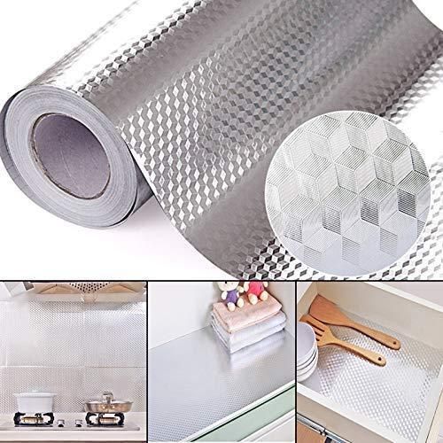 Kitchen Foil Sticker - Kitchen Backsplash Aluminum Foil Sticker (2 Meter, 2 Rolls)