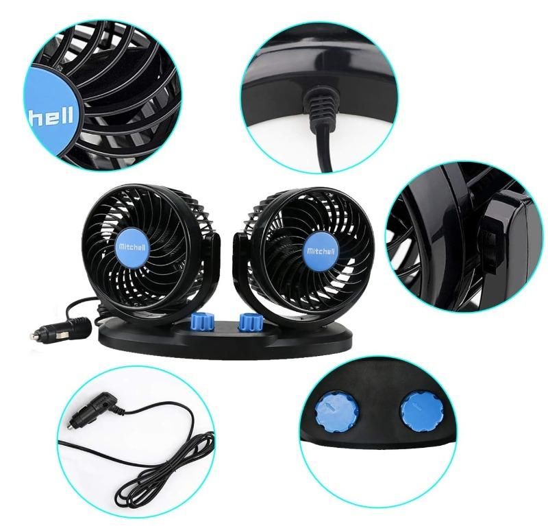 Car Air Circulation Fan 360° - Rotatable Auto Car Cooling Fan