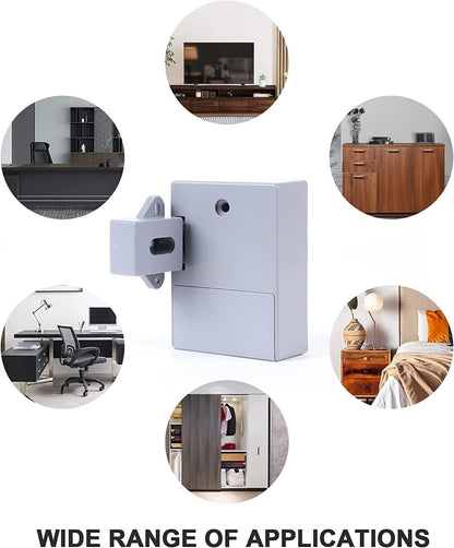 Electronic Cabinet Lock, DIY Invisible RFID Hidden Cabinet Door Lock