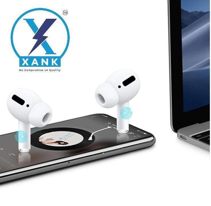 XANK AirPods Pro with Wireless Charging Case and Sensor-Enabled Bluetooth Headset (White, True Wireless)