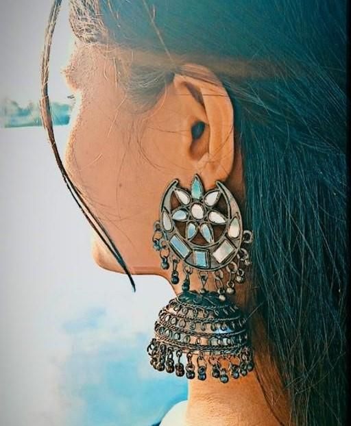Traditional New Style Black Jhumkas Earrings For Women and Girls