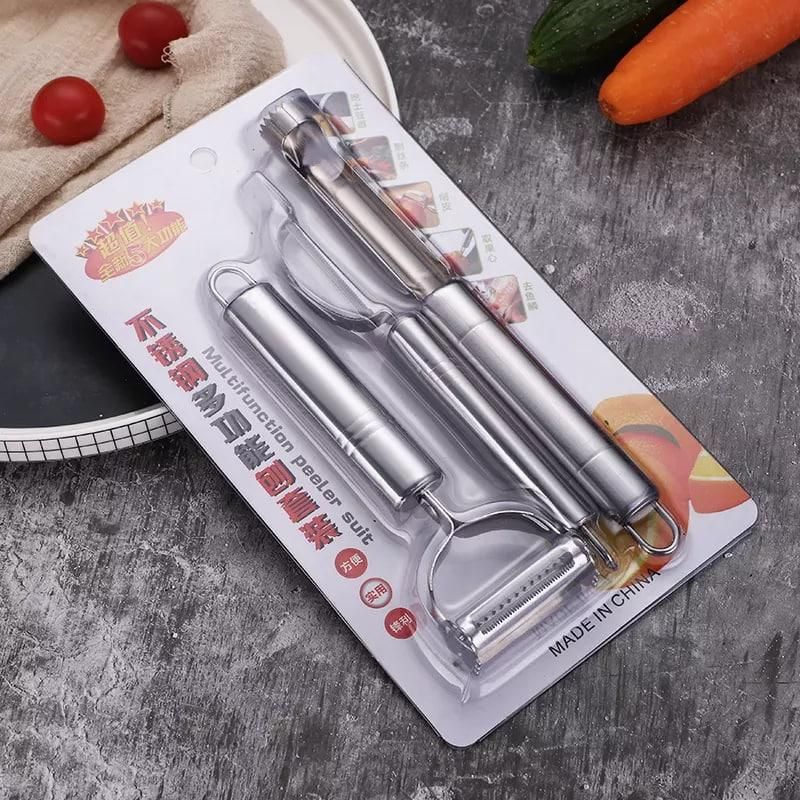 Peeler Veggie Cutter Slicer for Kitchen - 3pcs Set