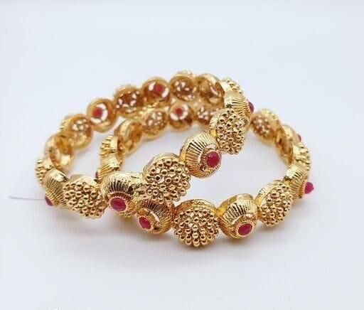 Luxurious Women's Gold Plated Bangles Sets