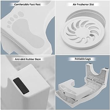 Plastic Foldable Anti-Constipation Potty Training Stool with Air Freshener Slot