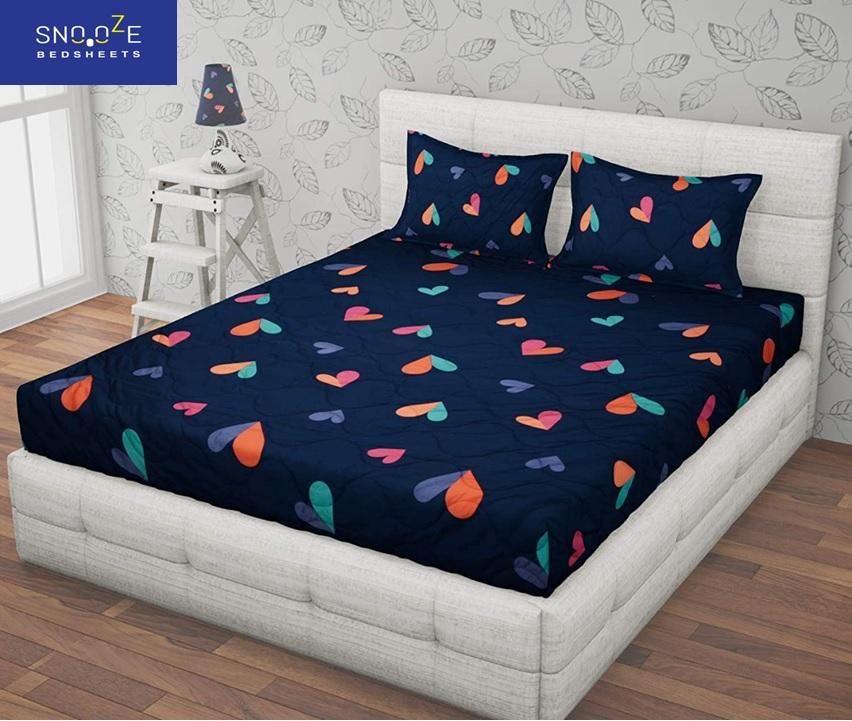 Snooze Glace Cotton Fitted Double Bedsheets