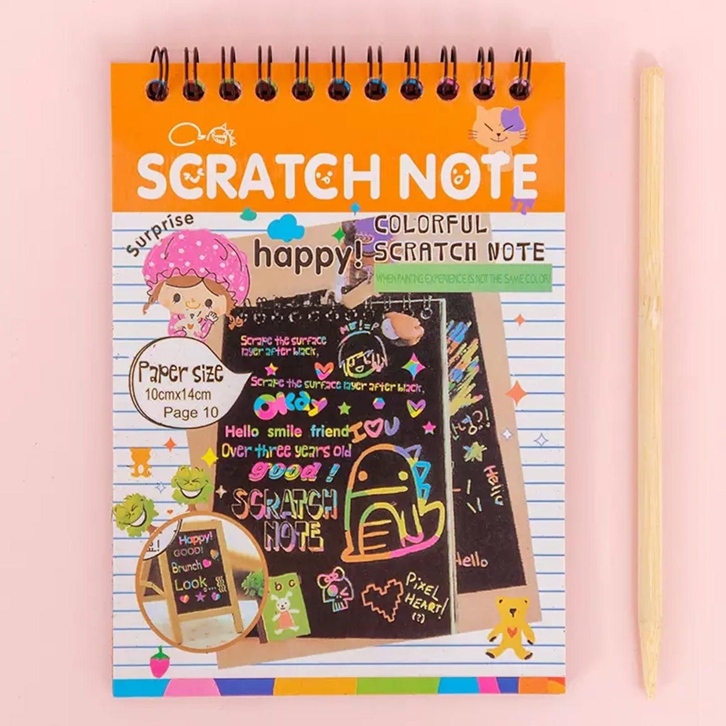 Art Scratch Paper Book Sheets (10 Pages)