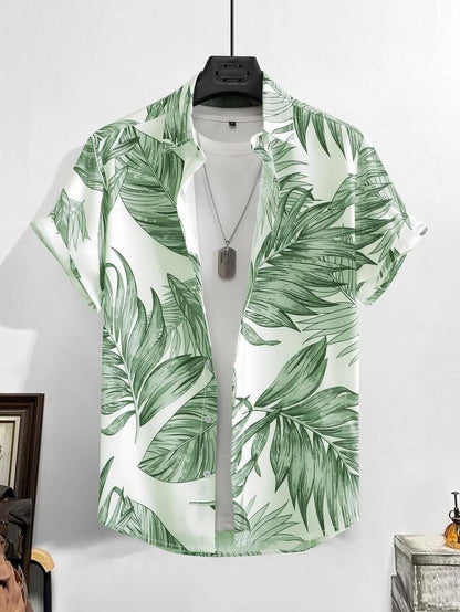 Rayon Half Sleeves Regular Fit Men's Casual Printed Shirt