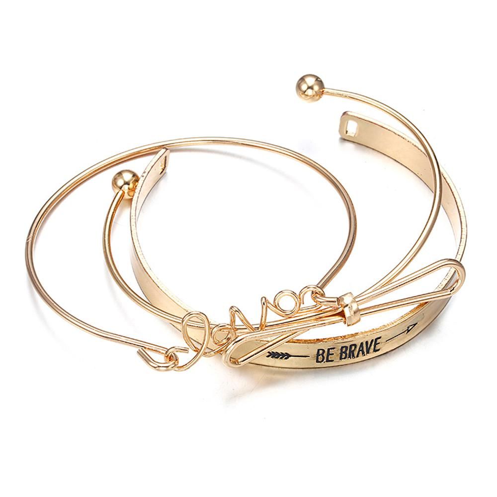 Startling Gold Plated Bracelets (Pack of 3)