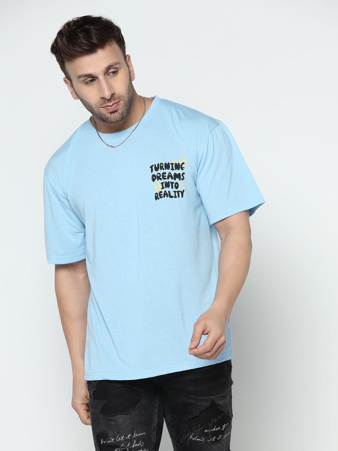 Cotton Blend Printed Half Sleeves Men's Round Neck T-Shirt