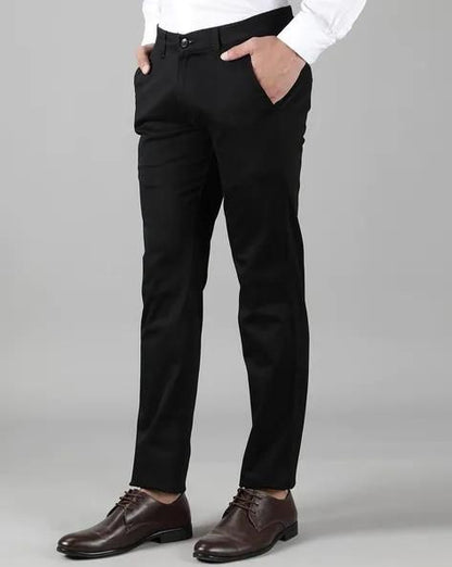 Cotton Solid Regular Fit Mens Formal Trouser