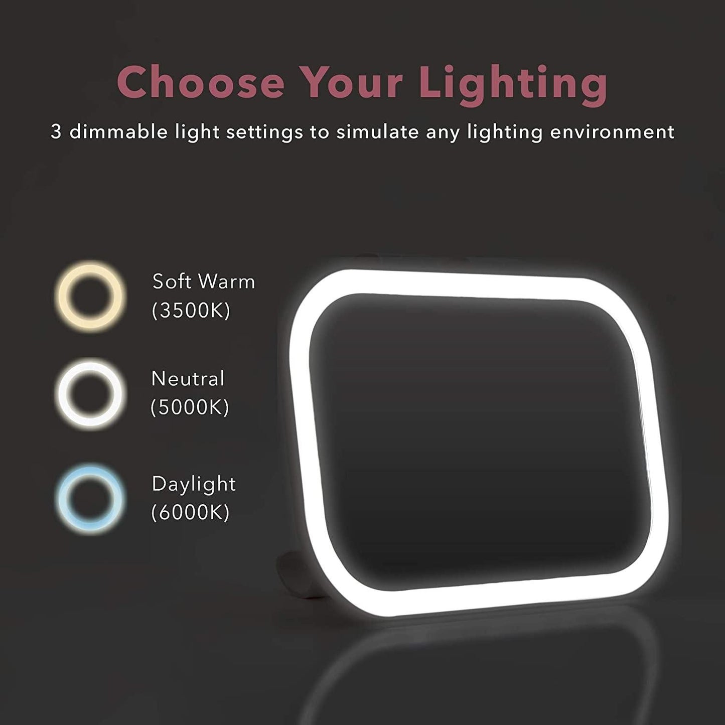 LED Car Visor Makeup Mirror