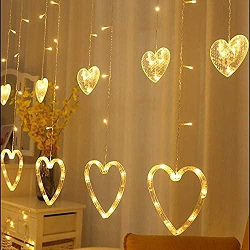 Heart Series Lights: Heart Curtain Light with 5+5 Heart Design