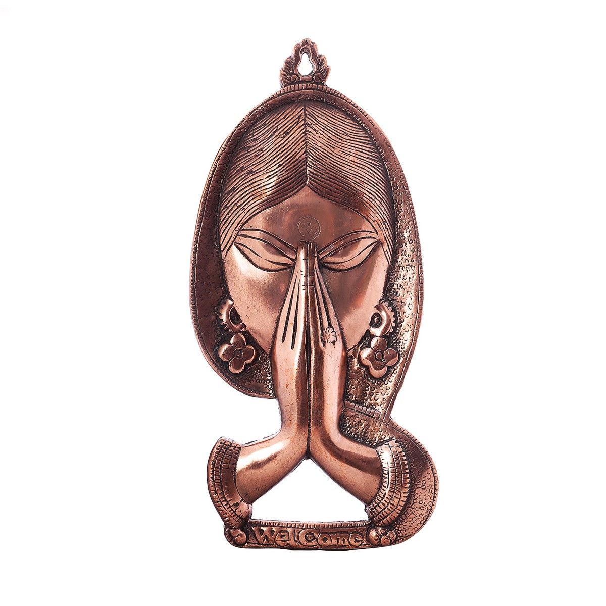 eCraftIndia Welcome Lady Metal Wall Hanging