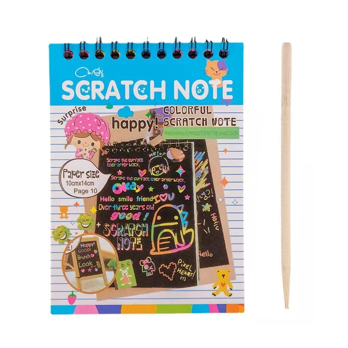 Art Scratch Paper Book Sheets (10 Pages)