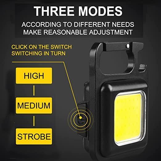 Mini Portable LED Flashlight COB Keychain