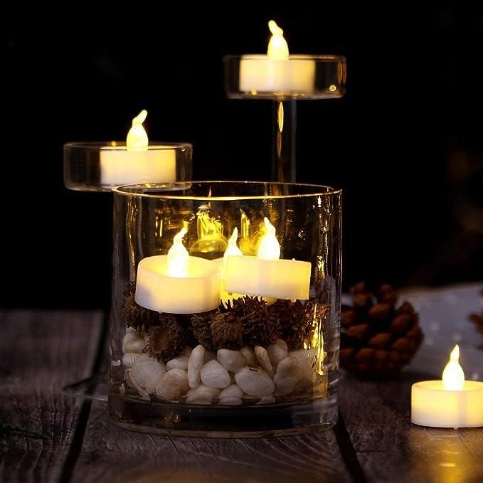15-Piece Yellow Mini LED Tea Light Candles: Bright, Flameless, and Smokeless Decorative Acrylic Tea Light Candles (2 cm)