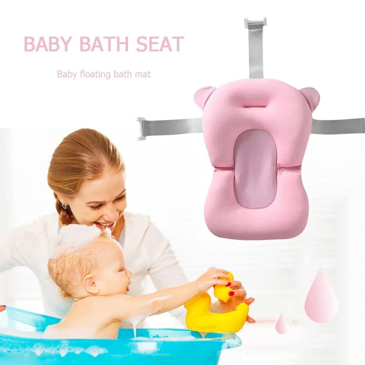 Newborn Anti-Slip Bathtub Pad for Baby Bath