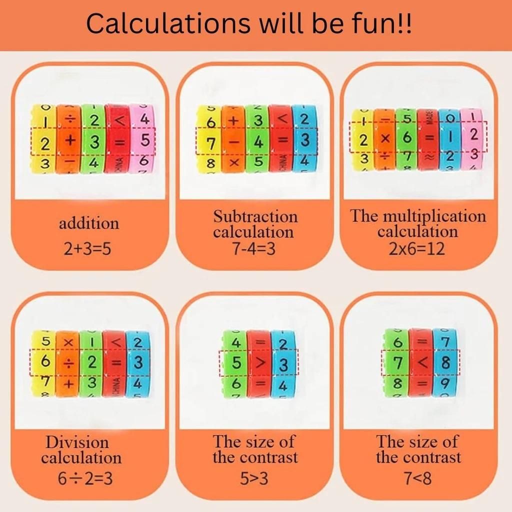 Math Wheel For Kids Education (Pack Of 1 ) ( 6 pieces)