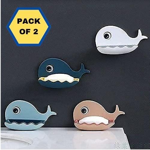 Fish-Shape Soap Dish Holder (Pack of 2)