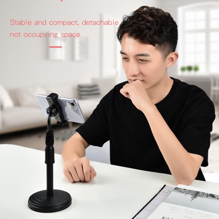 Height-Adjustable Mobile Stand for Table - Desktop Phone Holder