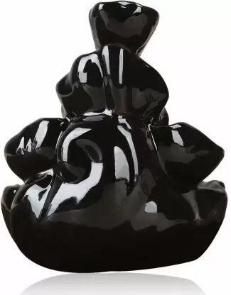 Smoke Mountain Backflow incense burner with 10 Smoke Backflow Incense Cone - 12 cm