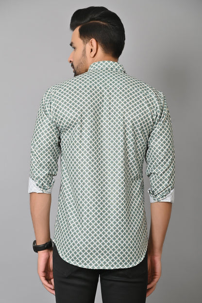 Gasperity Cotton Printed Full Sleeves Men's Casual Shirt