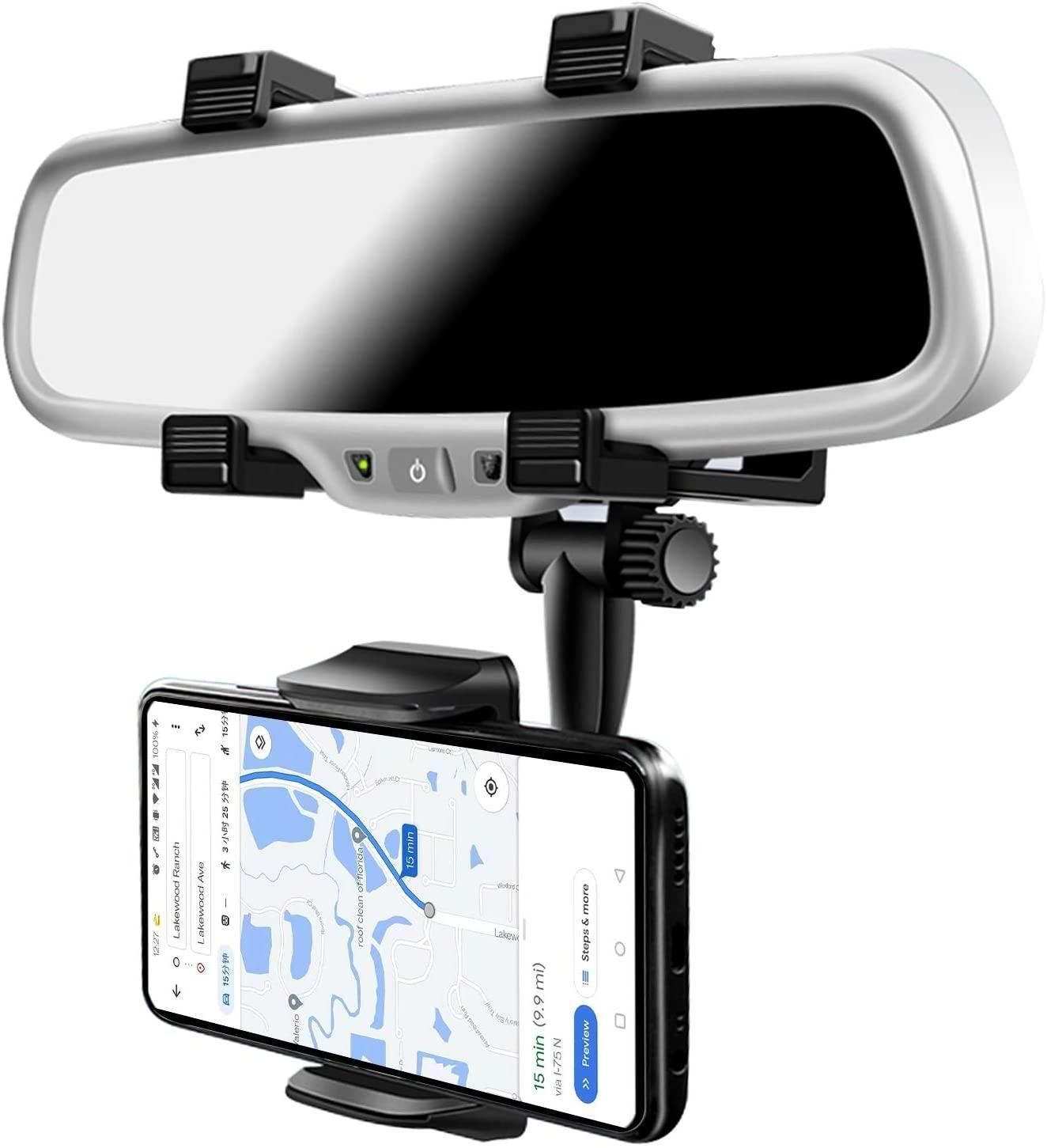 Rearview Mirror Phone Holder