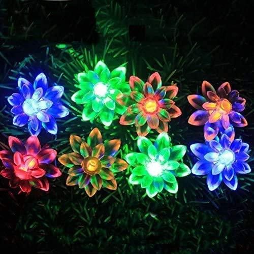 16 LED Lotus Flower Multicolor Decorative String Light