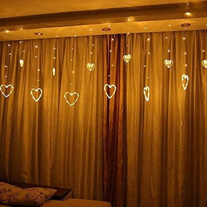 Heart Series Lights: Heart Curtain Light with 5+5 Heart Design