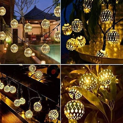 14 Metal Balls Decorative String Lights