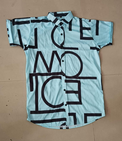 Lycra Printed Men's Shirt