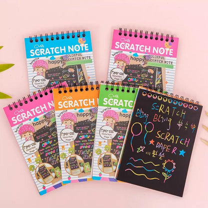 Art Scratch Paper Book Sheets (10 Pages)