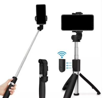 Wireless Bluetooth Foldable XT-02 (K10) Mini Tripod Extendable Selfie Stick