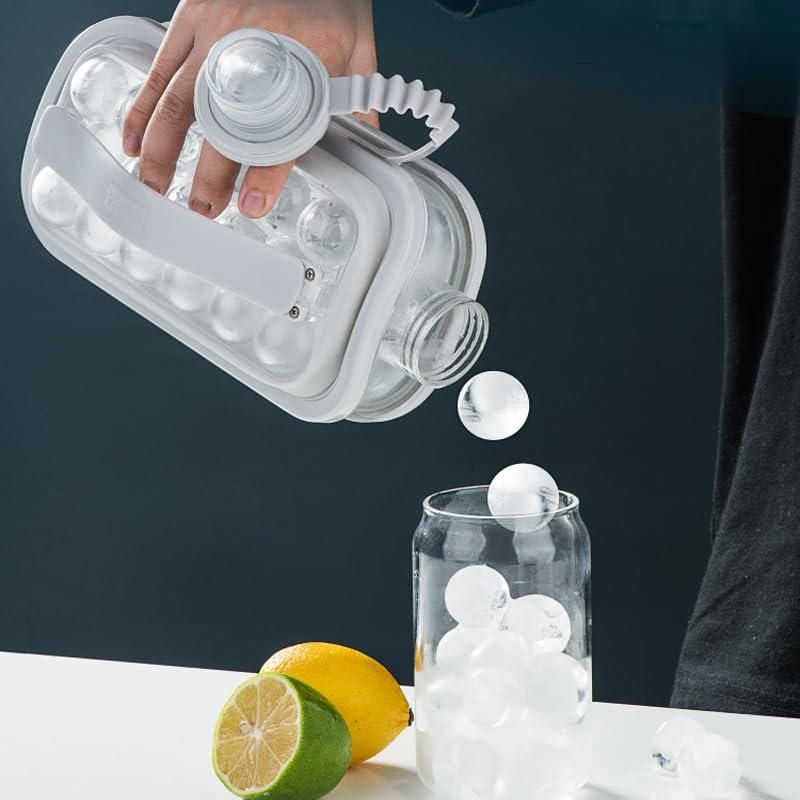 Foldable Ice Cube Molds with Lid, 2-in-1 Ice Box