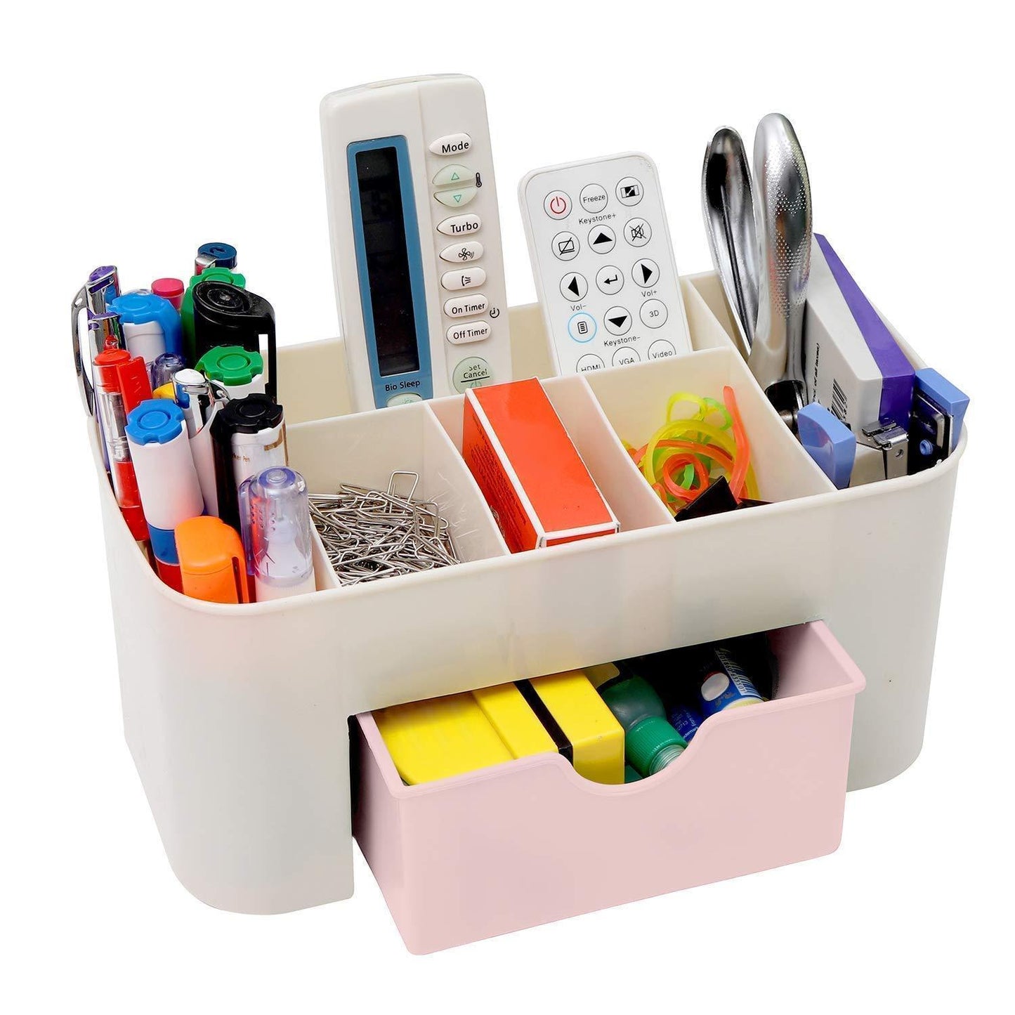 Multi-Functional Plastic Make Up Organizer Box with Desktop Table Organizer
