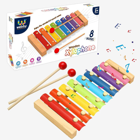 Wooden Xylophone Musical Toy 8 Note (Big Size)